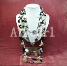 Discount multi strand pearl crystal and shell necklace