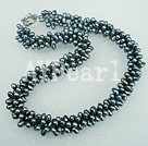 5-6mm black pearl necklace