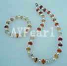 Discount perle e agata set