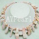pink opal stone necklace
