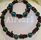 Handmade garnet stone set
