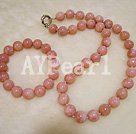 fashion and lovely pink opal stone necklace bracelet sets under $ 40