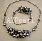 Handmade seashell beads crystal set