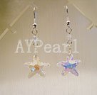 fashion austrian crystal starfish earrings