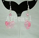 fashion austrian crystal butterfly earrings