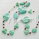 granate y turquouise collar