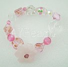 Handmade colored glaze crystal bracelet
