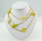 Discount manmade crystal and peridot jade necklace