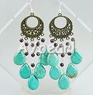 Discount garnet and turquoise earrings