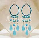 crystal and turquoise earrings