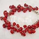 7-8mm rood koraal brecelet