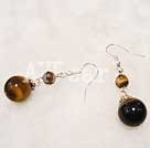 tiger's eye beaded earrings under $2