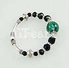 black crystal and phoenix stone bangle