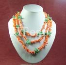 Handmade coral turquoise necklace