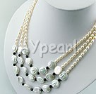 2.5-3mm white pearl strand necklace