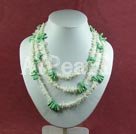 white coral and turquoise necklace