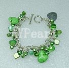 Handmade pearl crystal shell bracelet