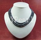 6-7mm black pearl necklace Under $ 30