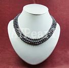 Discount 6-7mm black pearl necklace