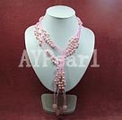 6-7mm pink pearl necklace
