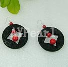 Handmade carved lacquerware earring