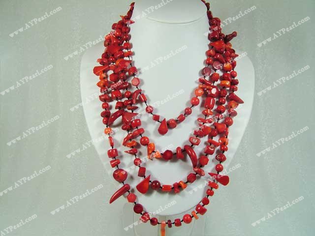 Handmade coral necklace