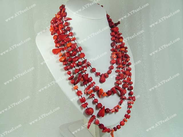Handmade coral necklace