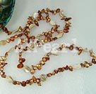Discount dyed pearl shell necklace
