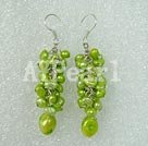 Discount dyed pearl cluster earrings