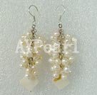 Discount dyed pearl cluster earrings