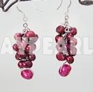Discount dyed pearl cluster earrings