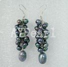 5-6mm black pearl earrings