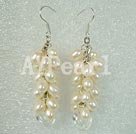 Discount dyed pearl crystal cluster earrings