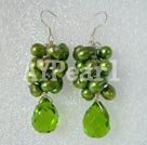 pendientes de perlas de cristal