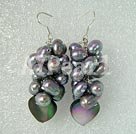 Hademade pearl shell earring