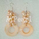 Discount pearl shell cluster earrings