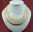 6-7mm white pearl beaded necklace