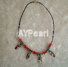 coral and turquoise necklace under $ 3