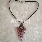 amethyst charm necklace Under $ 3