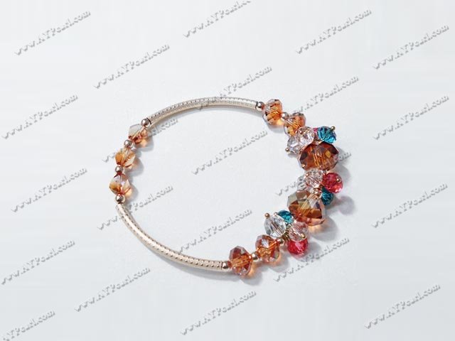 14k gold plated austrian crystal bracelet