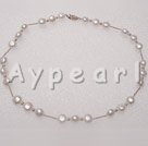 14k chapado en oro collar de perlas