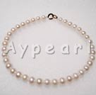 11-12mm AA white pearl beaded necklace