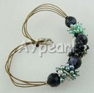 pearl blue sand stone necklace