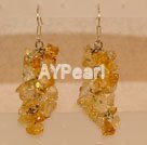 7-8mm citrine cluster earrings
