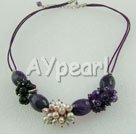 Discount pearl and amethyst necklace