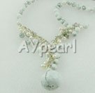 pearl and howlite necklace