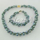 Discount 4-8mm black pearl sets