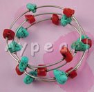 coral and turquoise bangle