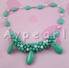 white porcelain turquoise necklace