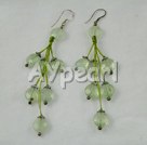 green rutilated quartz earrings